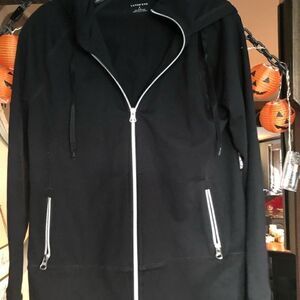 Landsend hooded zip up sweat shirt